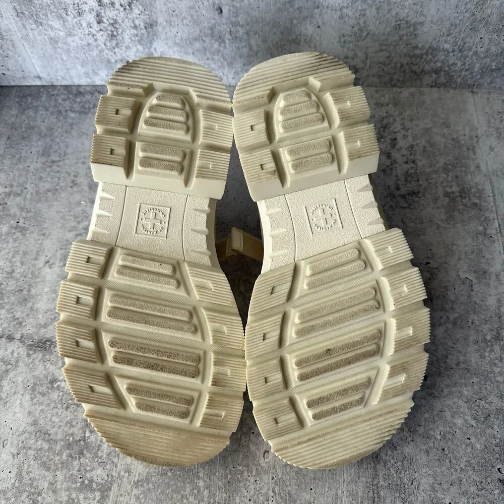 DR. MARTENS FORSTER AJAX LEATHER WEDDING SANDALS EGRET Size Women’s 7 / Men’s 6